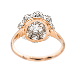 Bague Marguerite en or rose, platine et diamants - Castafiore