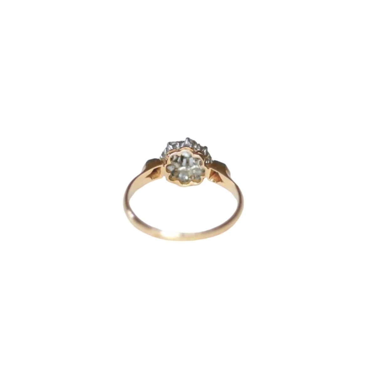 Bague Marguerite en or rose, platine, et diamants - Castafiore