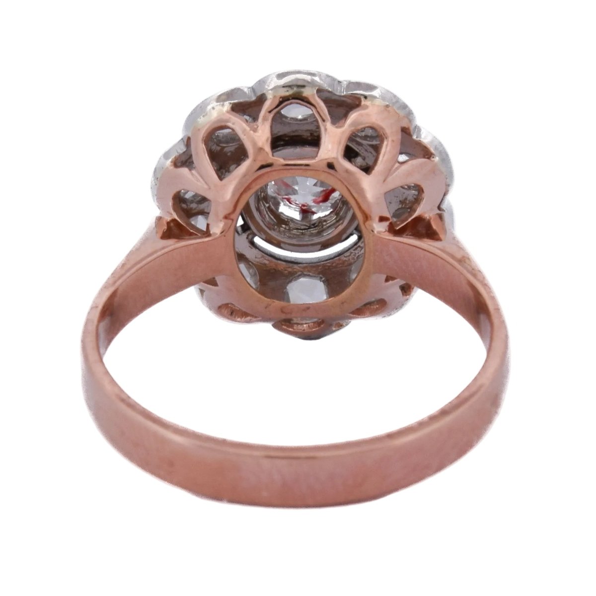 Bague Marguerite en or rose, platine et diamants - Castafiore