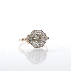 Bague Marguerite en or rose, platine et diamants - Castafiore