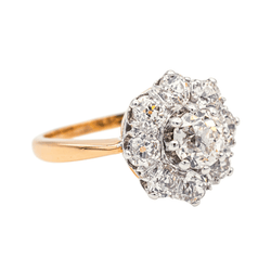 Bague Marguerite en or rose, platine et diamants - Castafiore