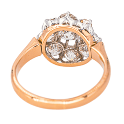 Bague Marguerite en or rose, platine et diamants - Castafiore
