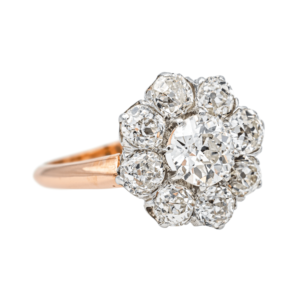 Bague Marguerite en or rose, platine et diamants - Castafiore