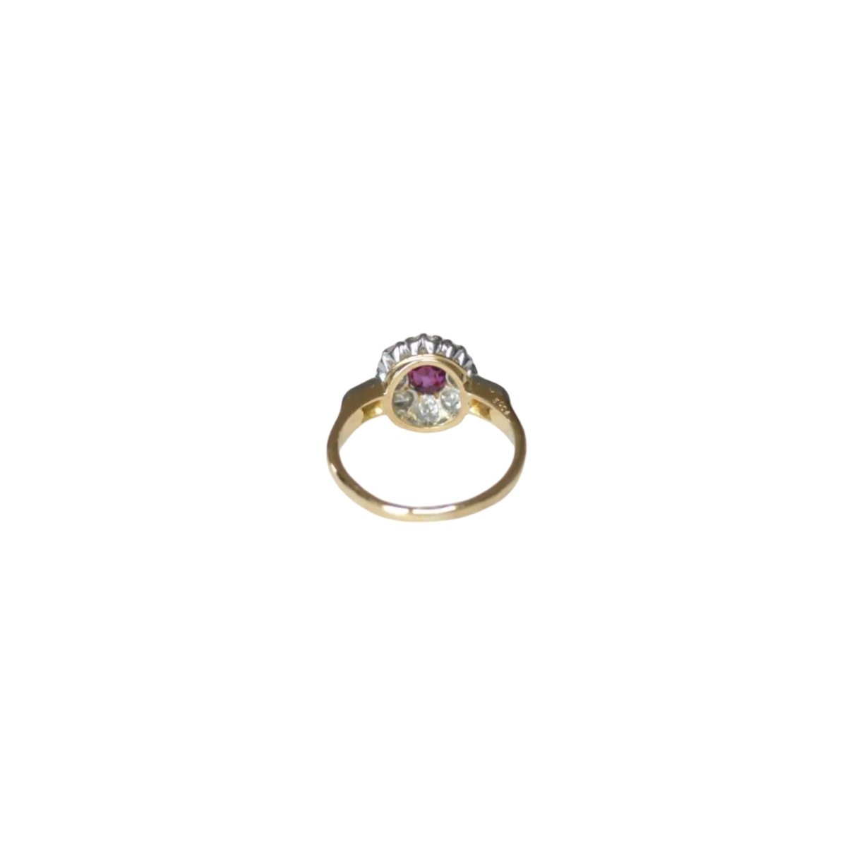 Bague Marguerite en or rose, rubis et diamants - Castafiore