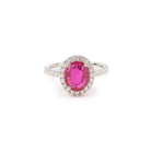 Bague Marguerite en or, rubis et diamants. - Castafiore