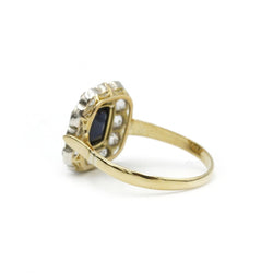 Bague Marguerite en or, saphir et diamants - Castafiore
