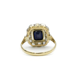 Bague Marguerite en or, saphir et diamants - Castafiore