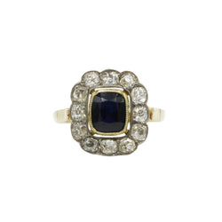 Bague Marguerite en or, saphir et diamants - Castafiore