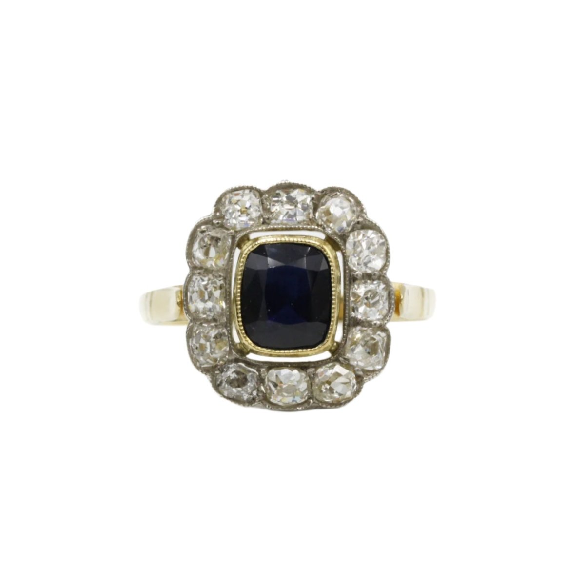 Bague Marguerite en or, saphir et diamants - Castafiore