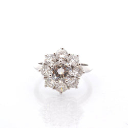 Bague Marguerite en platine et diamants - Castafiore