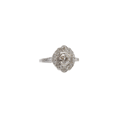 Bague Marguerite en platine et diamants - Castafiore