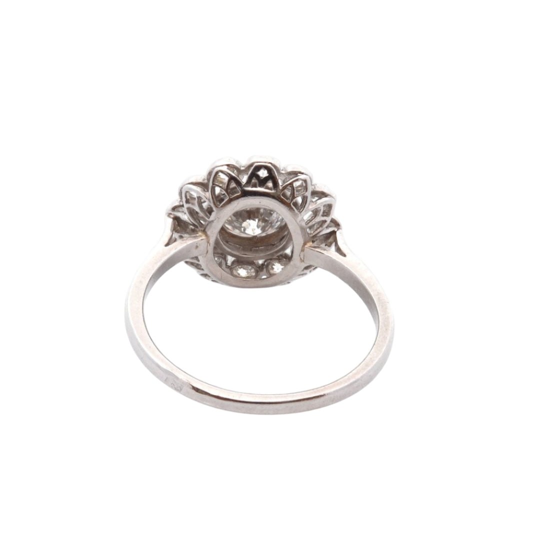 Bague Marguerite en platine et diamants - Castafiore