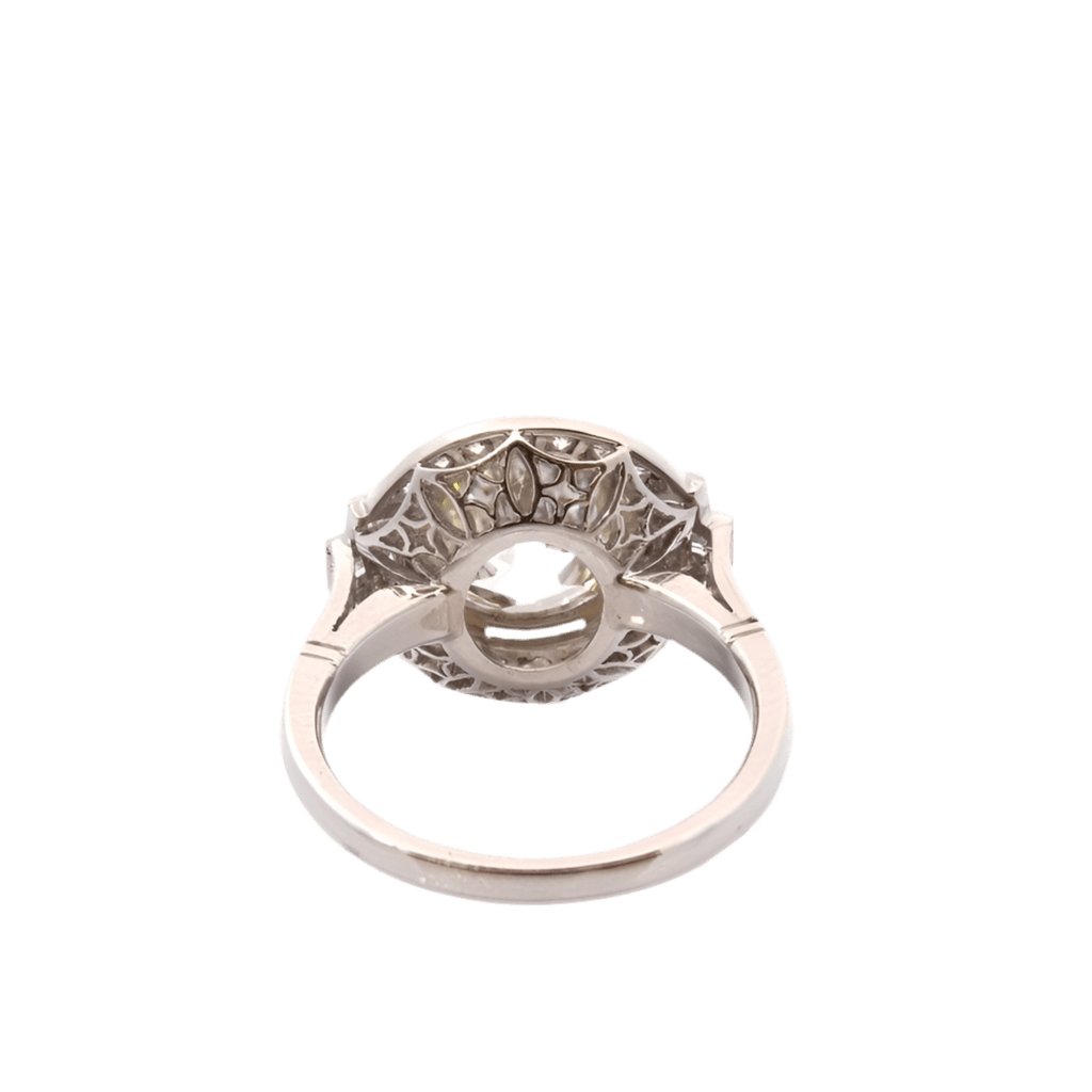 Bague Marguerite en platine et diamants - Castafiore