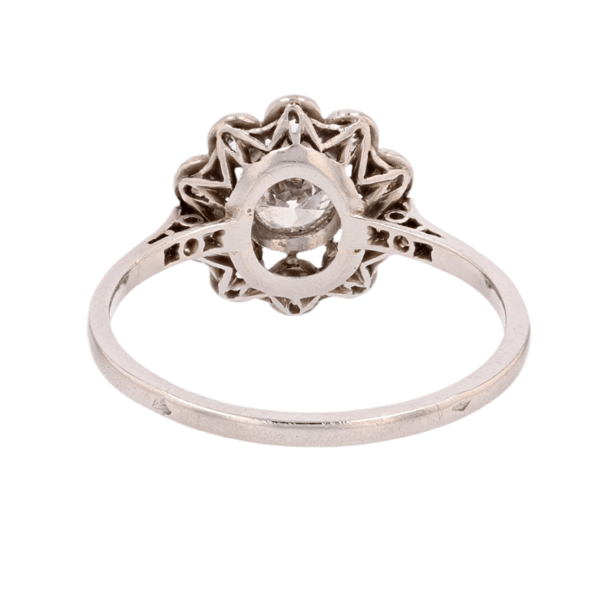 Bague Marguerite en platine et diamants - Castafiore
