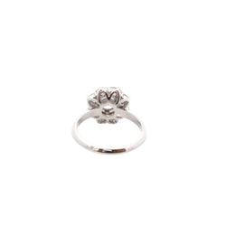 Bague marguerite en platine et diamants - Castafiore