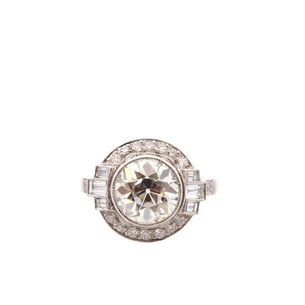 Bague Marguerite en platine et diamants - Castafiore