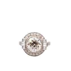 Bague Marguerite en platine et diamants - Castafiore