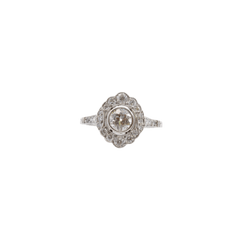 Bague Marguerite en platine et diamants - Castafiore