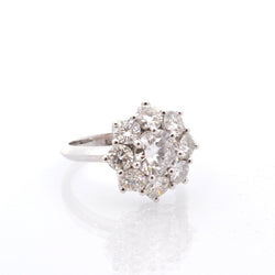 Bague Marguerite en platine et diamants - Castafiore