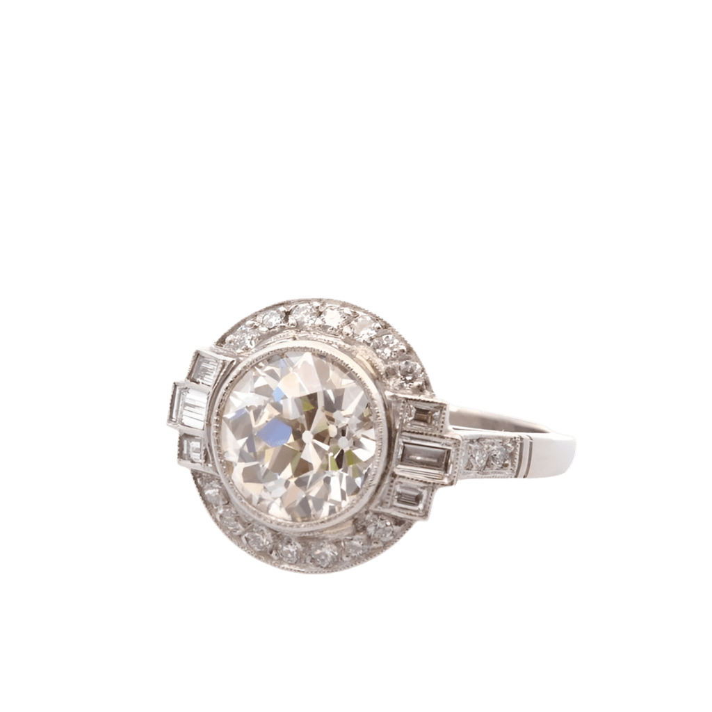 Bague Marguerite en platine et diamants - Castafiore