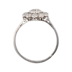 Bague Marguerite en platine et diamants - Castafiore