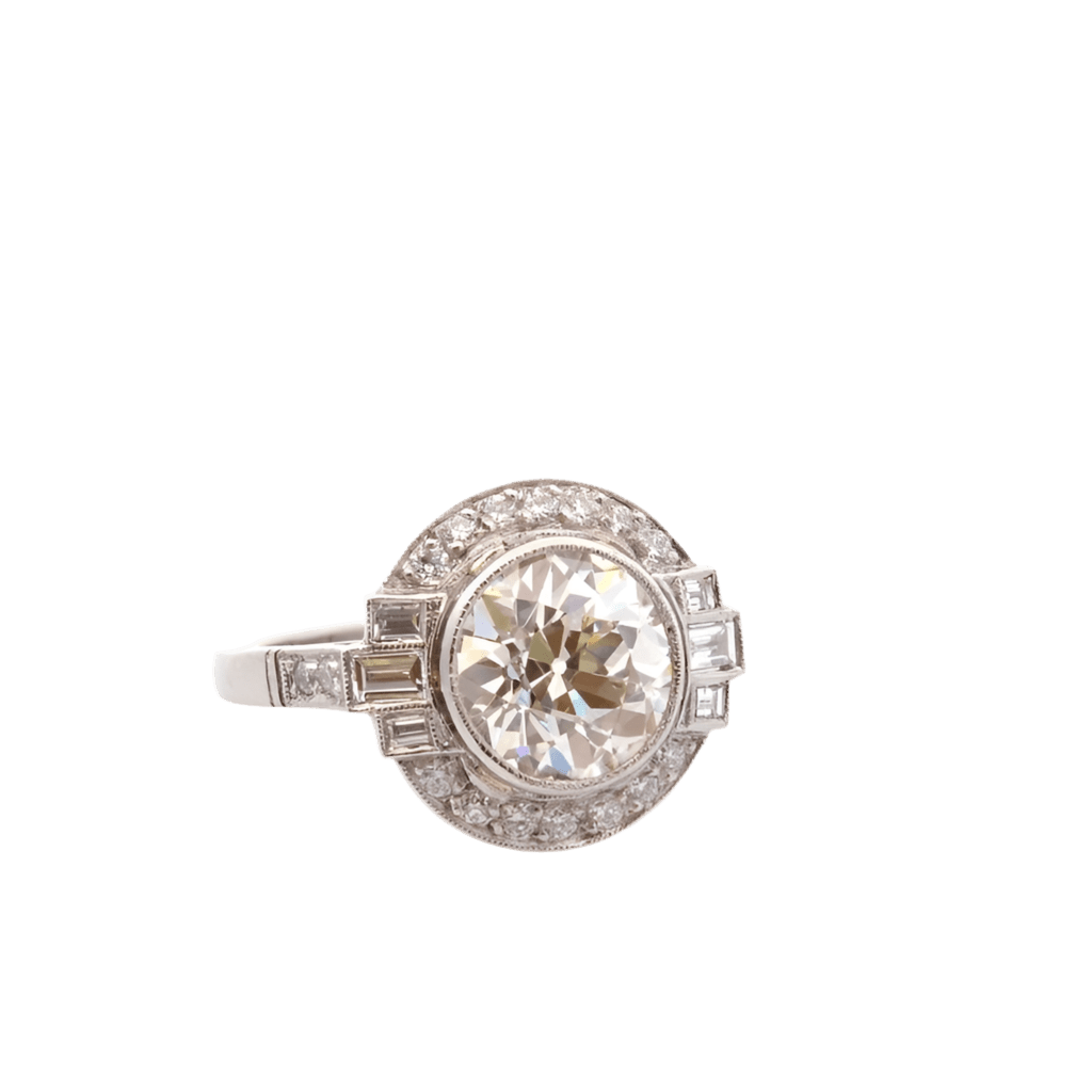 Bague Marguerite en platine et diamants - Castafiore