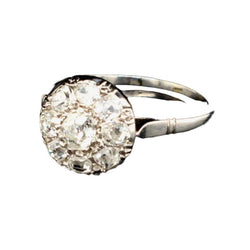 Bague Marguerite en platine et diamants - Castafiore