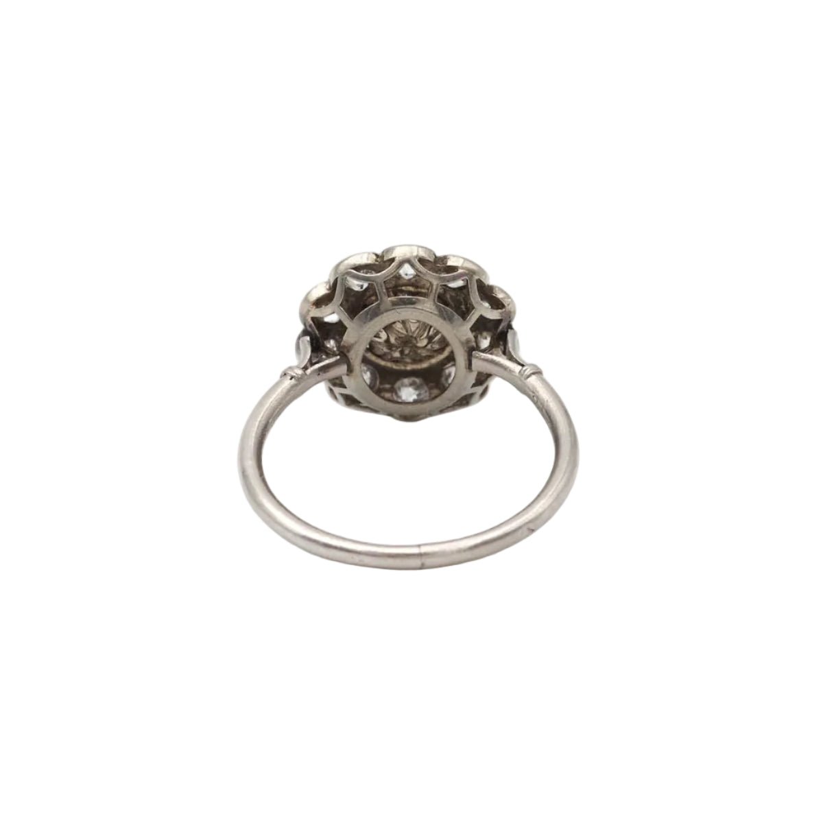 Bague Marguerite en platine, perle et diamants - Castafiore