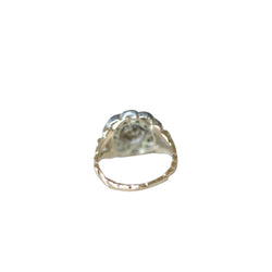 Bague marguerite or, argent, diamants - Castafiore