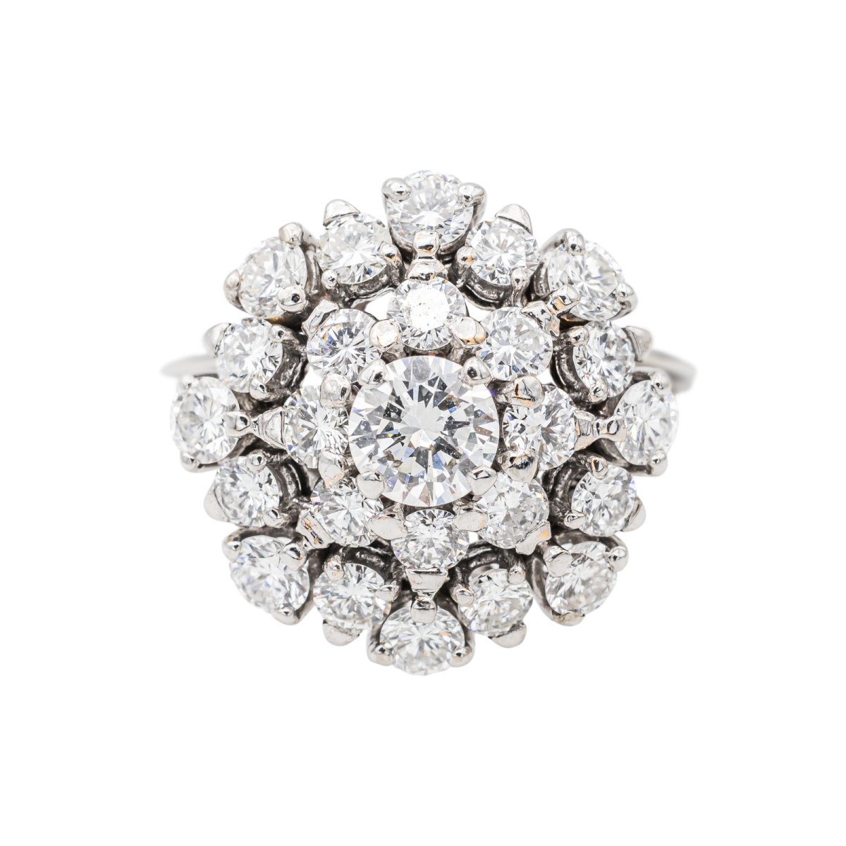 Bague Marguerite Or blanc Diamant - Castafiore