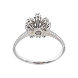Bague Marguerite Or blanc Diamant - Castafiore