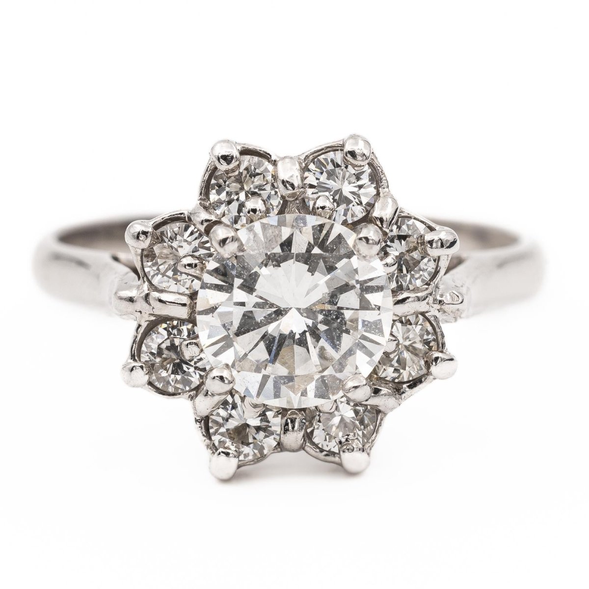 Bague Marguerite Or blanc Diamant - Castafiore
