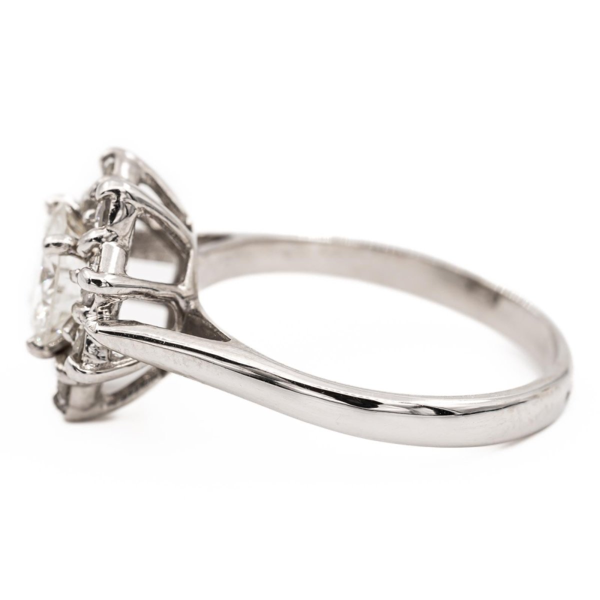 Bague Marguerite Or blanc Diamant - Castafiore