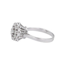 Bague Marguerite Or blanc Diamant - Castafiore