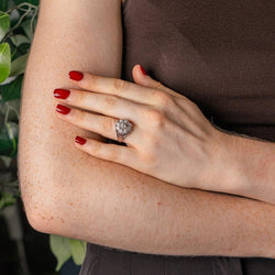 Bague Marguerite Or blanc Diamant - Castafiore