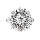 Bague Marguerite Or blanc Diamant - Castafiore