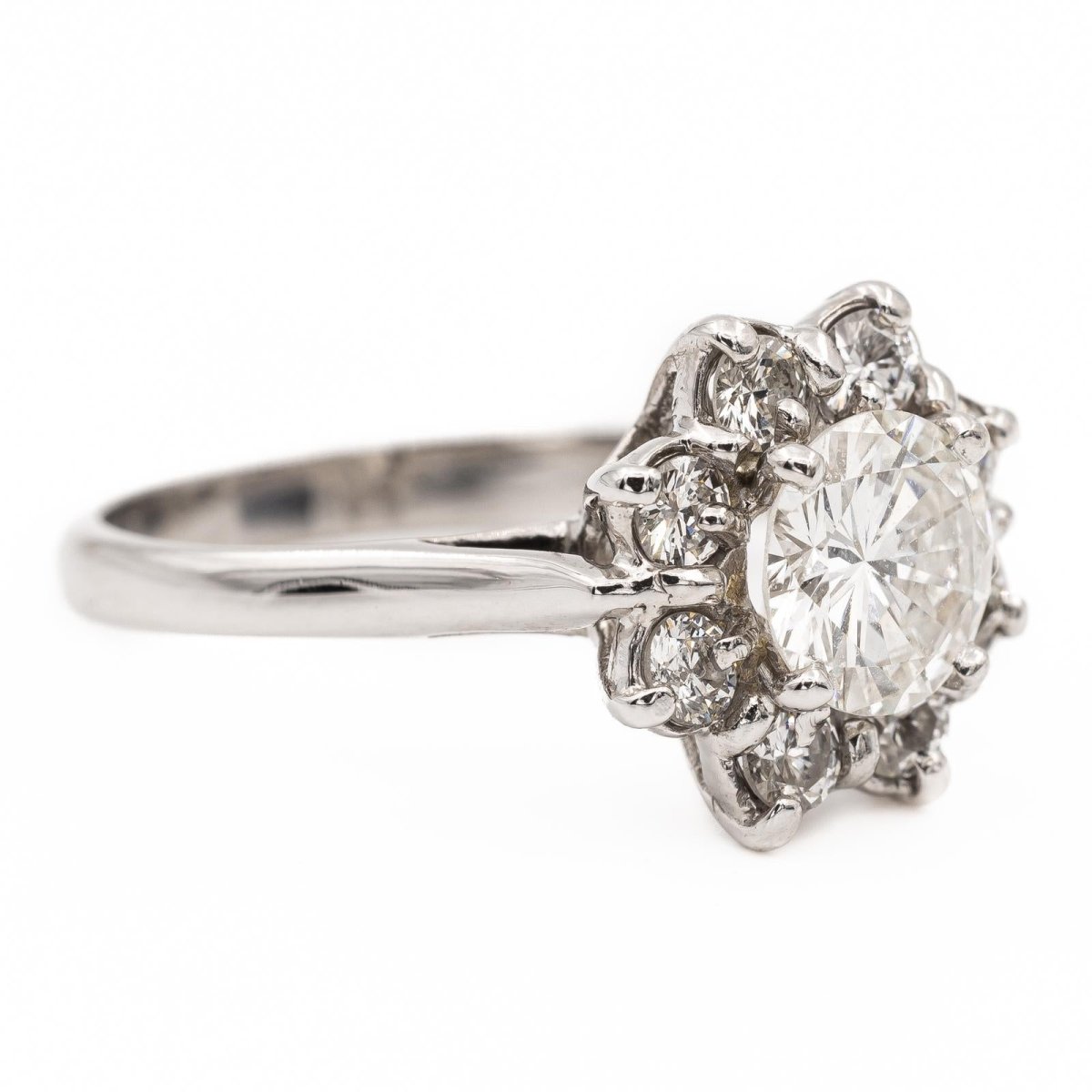 Bague Marguerite Or blanc Diamant - Castafiore
