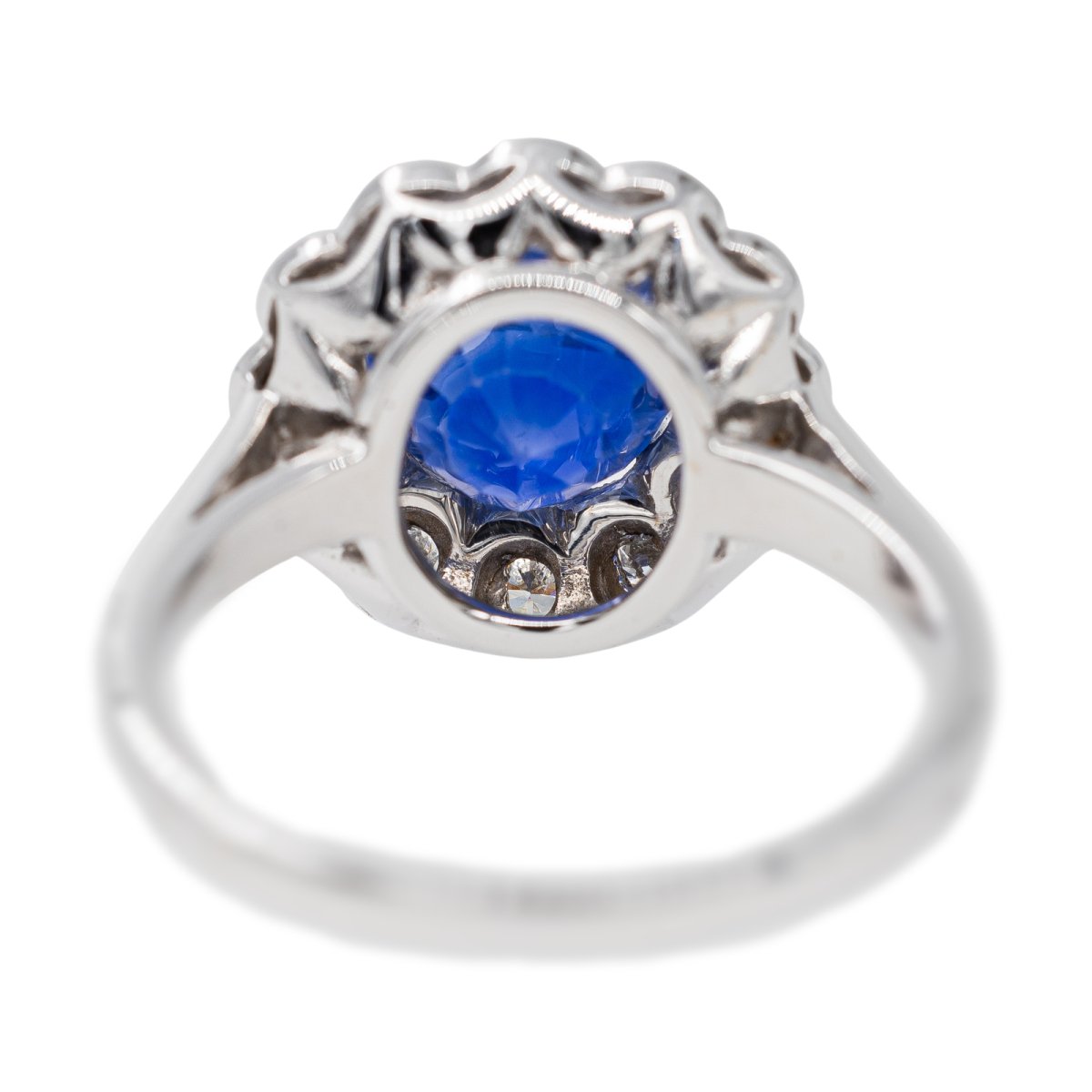 Bague Marguerite Or blanc Saphir - Castafiore