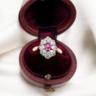 Bague Marguerite Or, Diamants et Rubis Circa 1900 - Castafiore