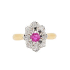 Bague Marguerite Or, Diamants et Rubis Circa 1900 - Castafiore