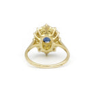 Bague Marguerite Or Jaune avec Saphir et Diamants - Castafiore