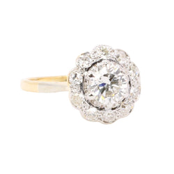 Bague marguerite or jaune diamant 0,8 carat - Castafiore