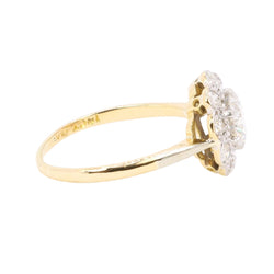 Bague marguerite or jaune diamant 0,8 carat - Castafiore