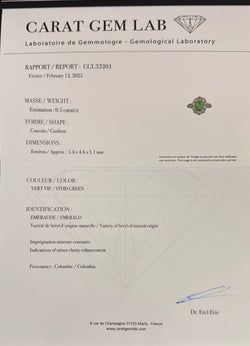 Bague Marguerite - Or jaune, émeraude et diamants - Castafiore