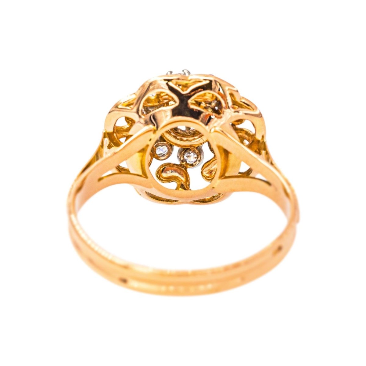Bague Marguerite Or rose Diamant - Castafiore