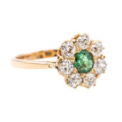 Bague Marguerite Or rose Emeraude - Castafiore