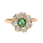 Bague Marguerite Or rose Emeraude - Castafiore