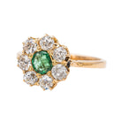 Bague Marguerite Or rose Emeraude - Castafiore