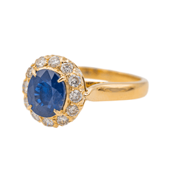 Bague Marguerite Or rose Saphir - Castafiore