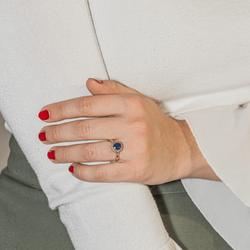 Bague Marguerite Or rose Saphir - Castafiore